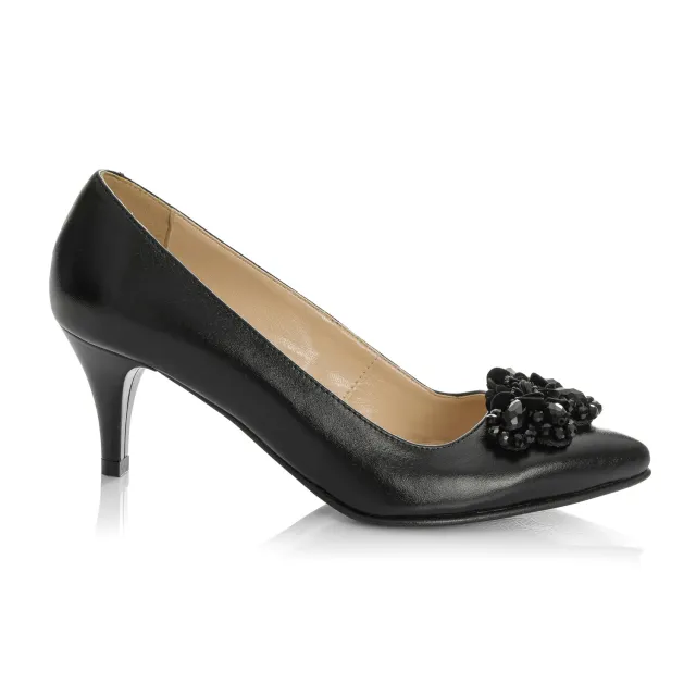 Catinca Shoes A53 N pantofi dama negru box piele naturala