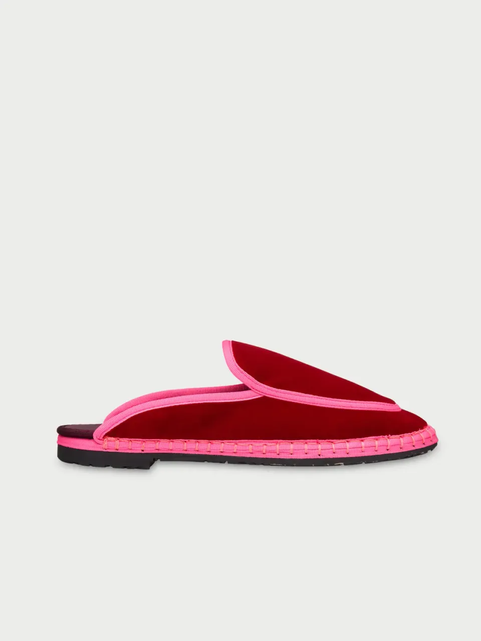 Flagelus Bruna Rosso pantofi catifea rosu