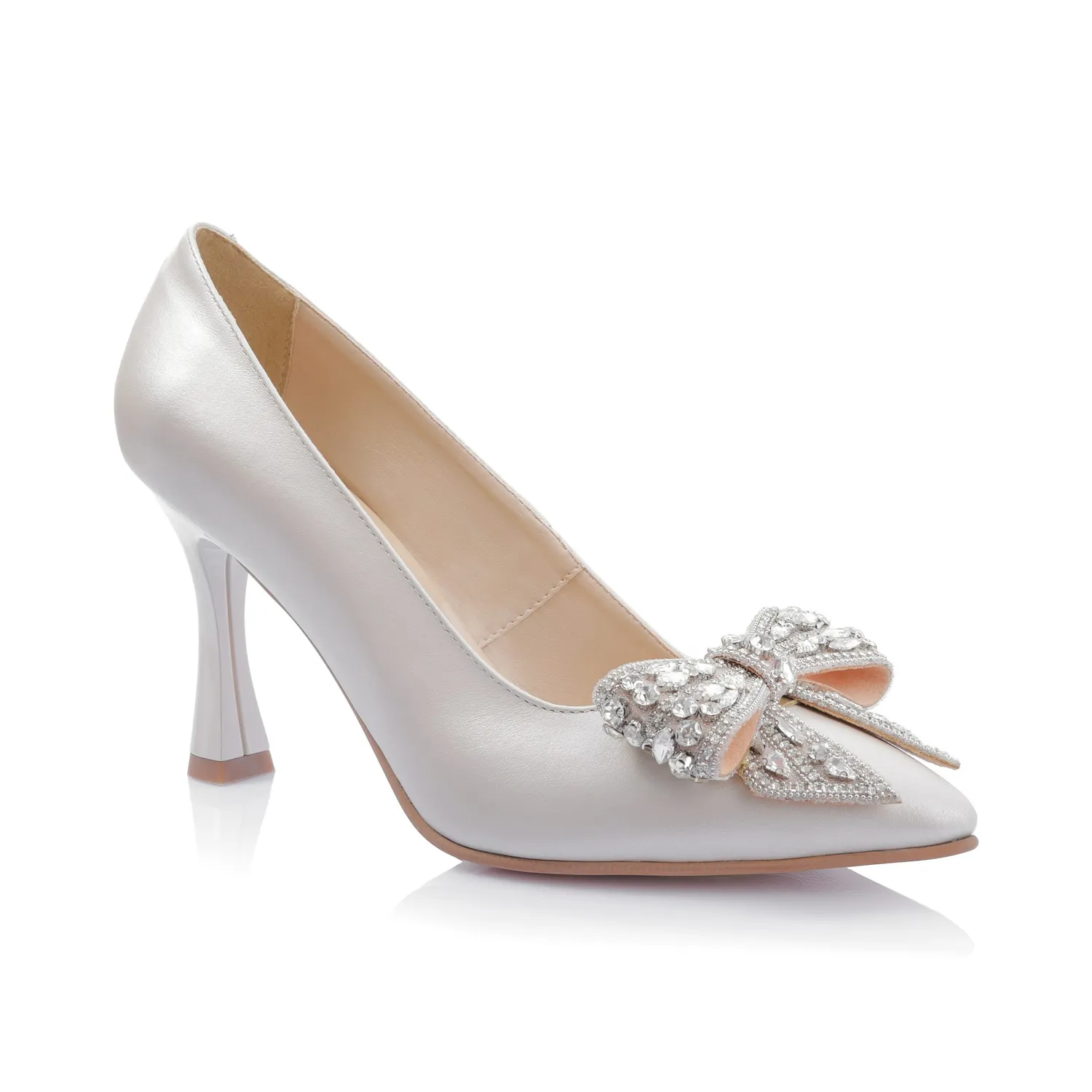 Catinca Shoes A66 BS pantofi dama piele bej sidef