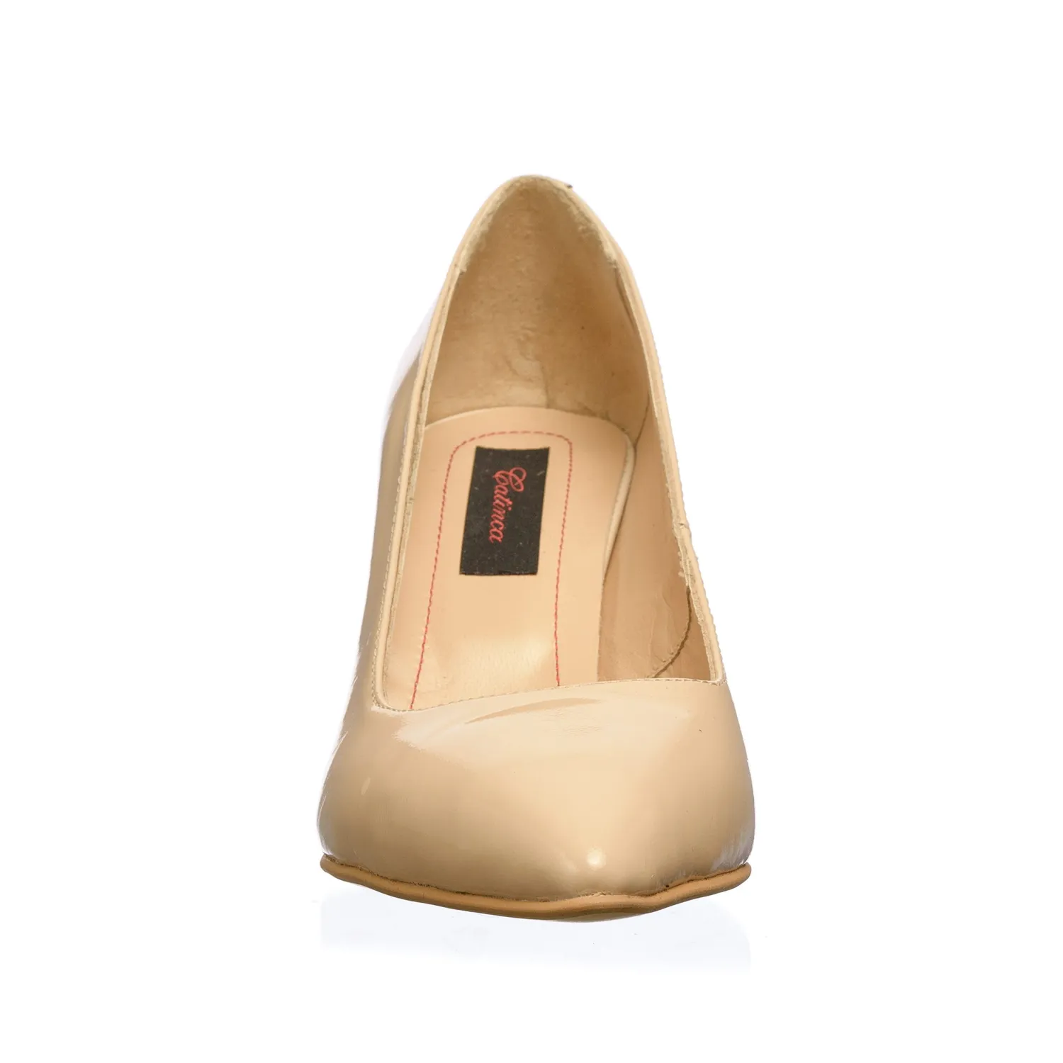 Catinca Shoes A9 LN pantofi dama piele naturala nude lac
