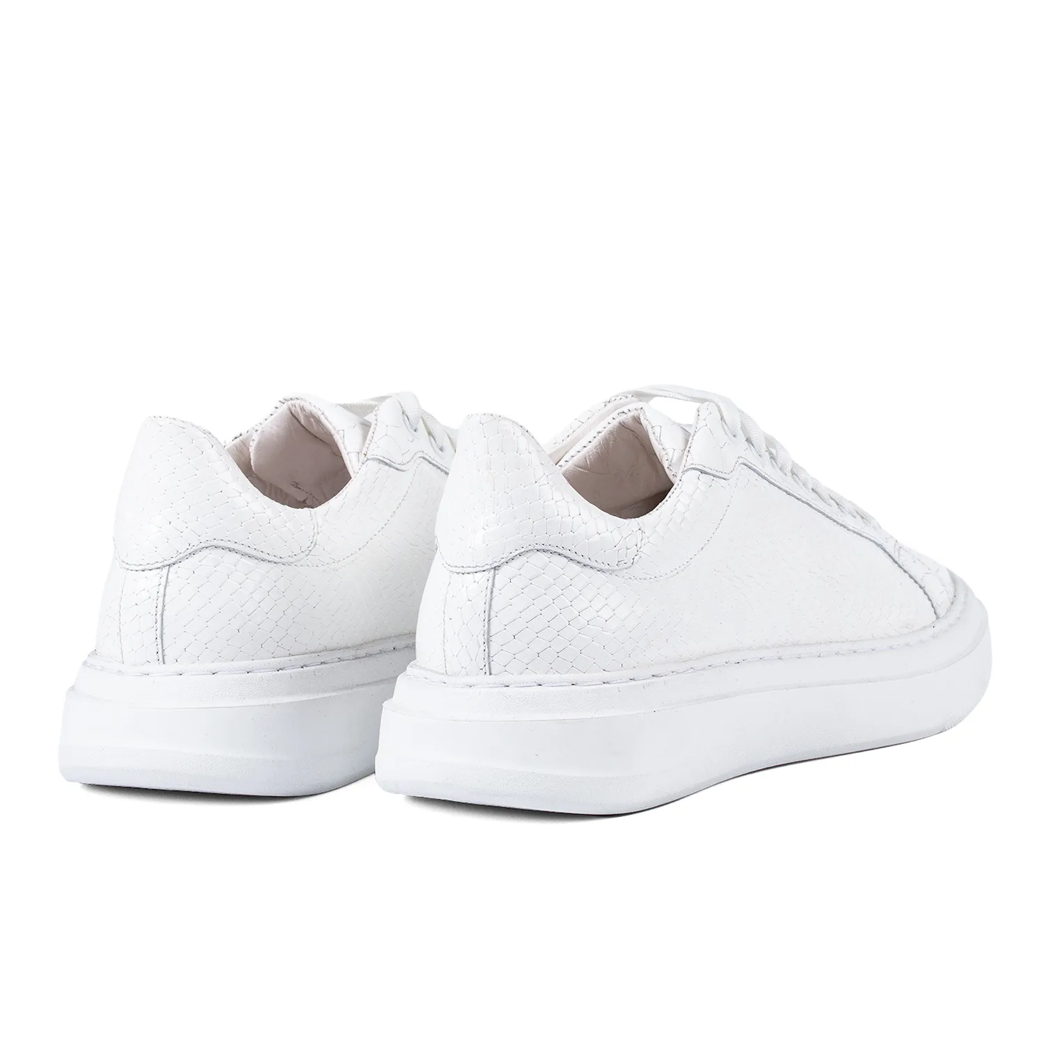 Lucas Shoes 510 Chile sneakers barbati alb croco piele