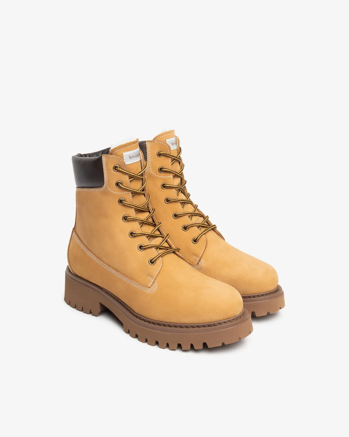 Ghete dama nubuck NeroGiardini cu blana 35-41
