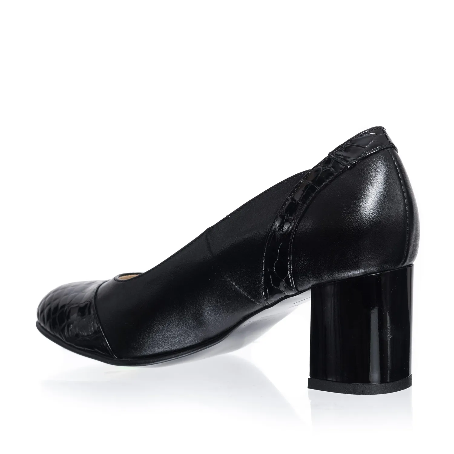 Catinca Shoes C33 NCA pantofi dama piele negru croco