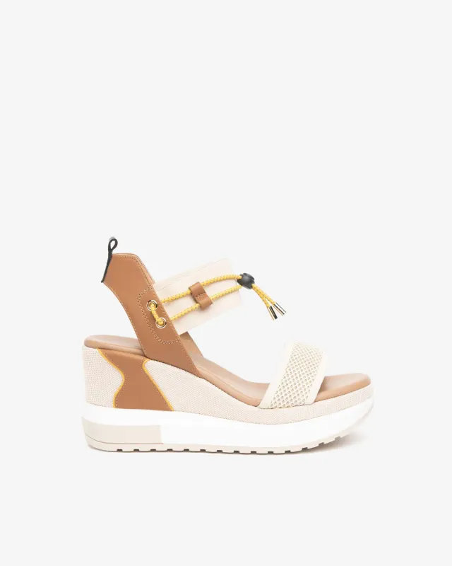 NeroGiardini sandale piele damă platformă 8 cm