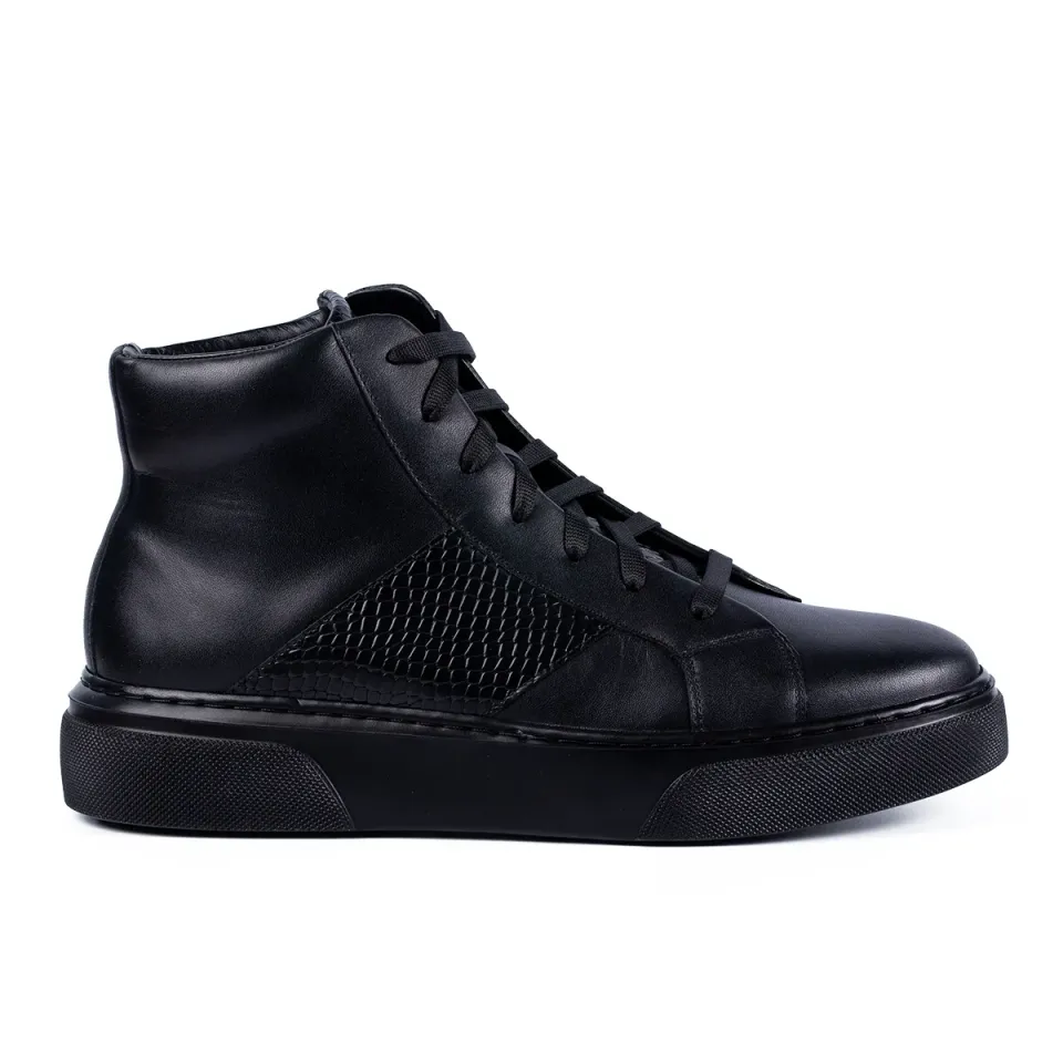 Lucas Shoes 855 C ghete bărbați negre piele naturală
