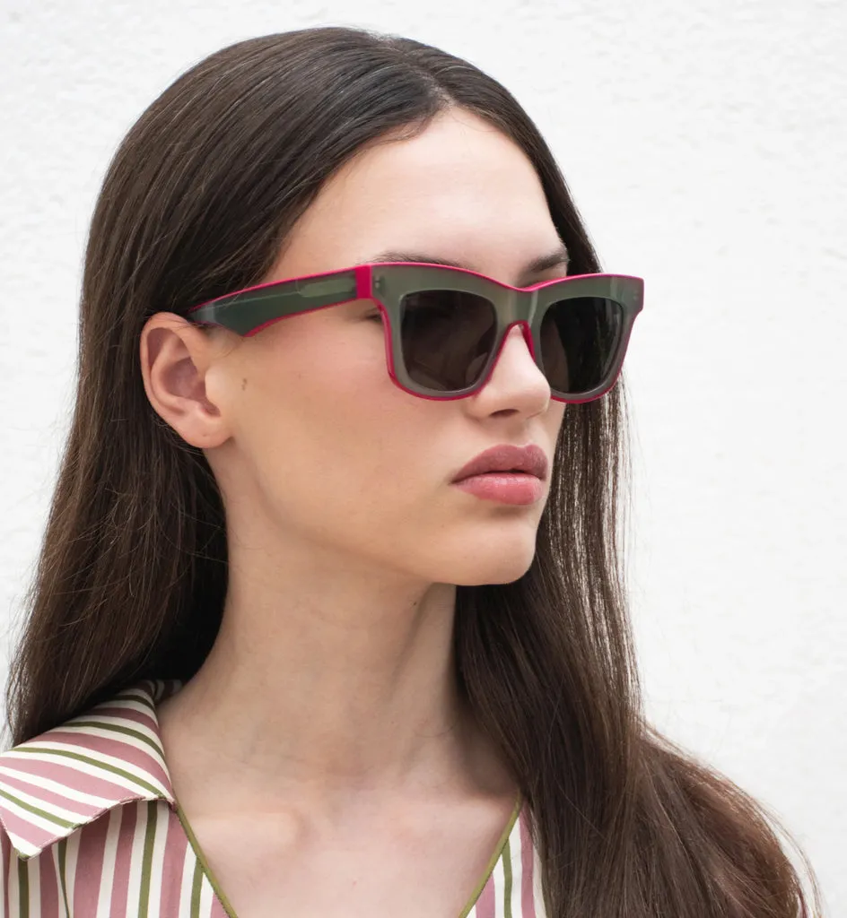 Flagelus Montauk Barish Green ochelari de soare verzi