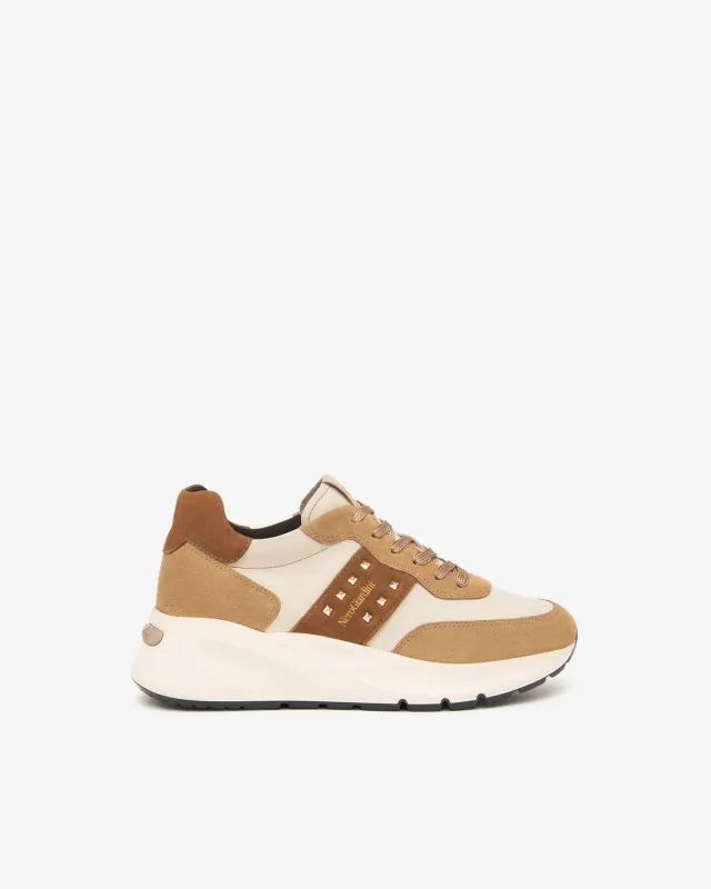Sneakers dama NeroGiardini din piele intoarsa toamna