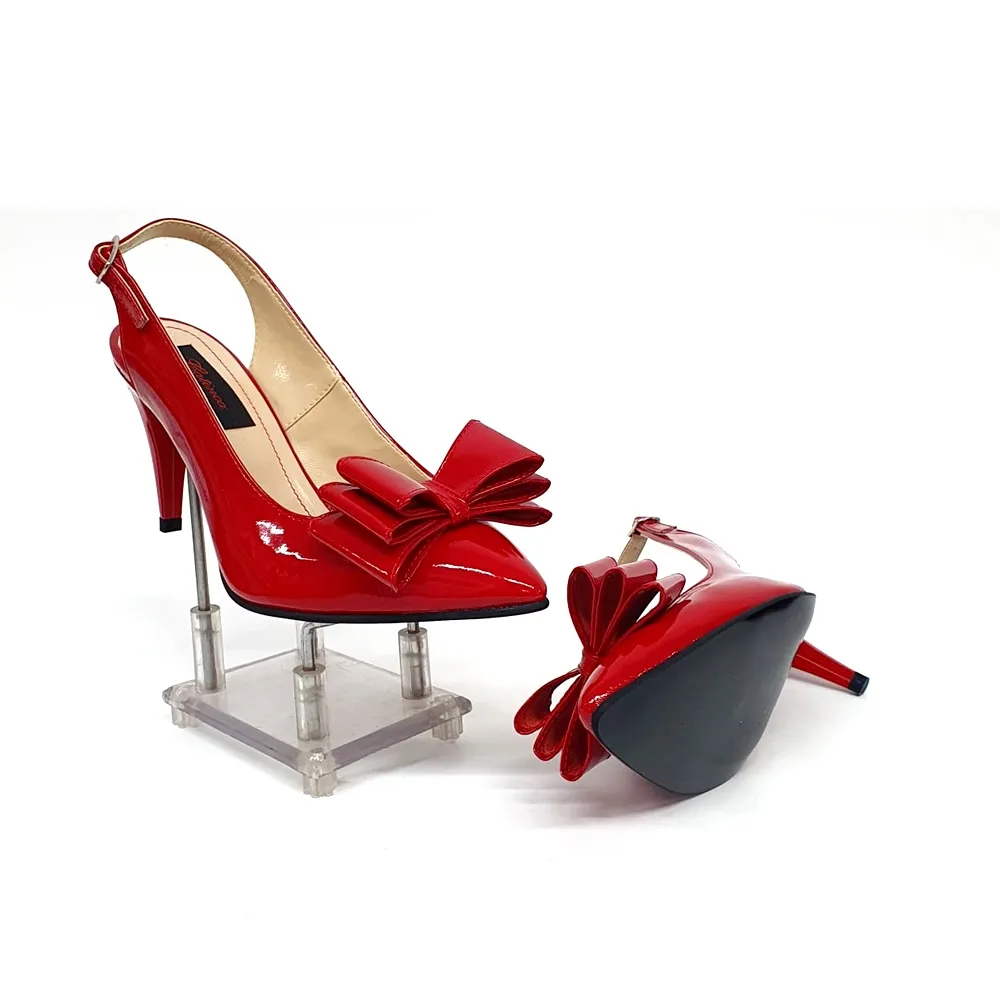 Catinca Shoes D17 RL sandale dama piele rosu lac