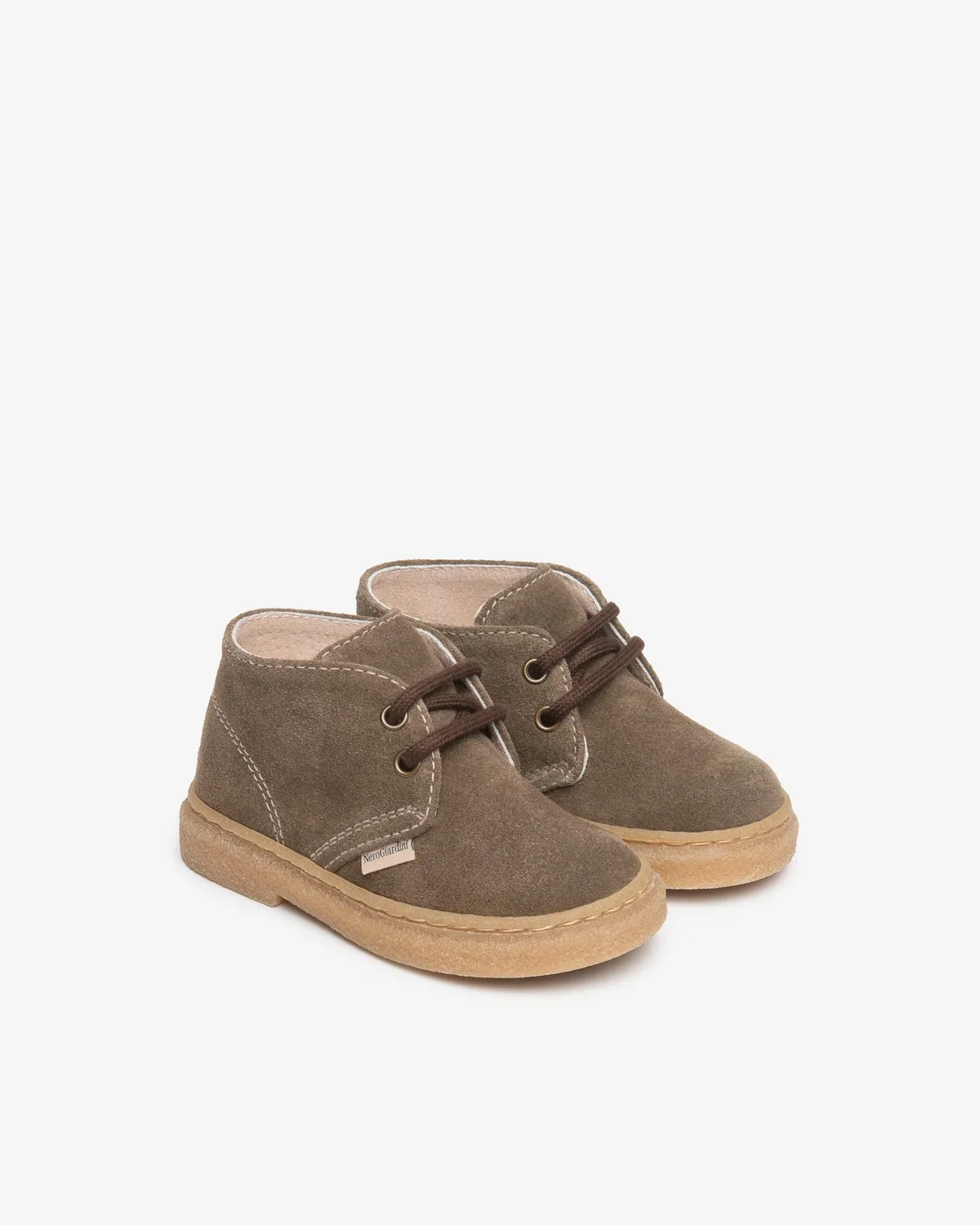 NeroGiardini Junior desert piele intoarsa baieti maro