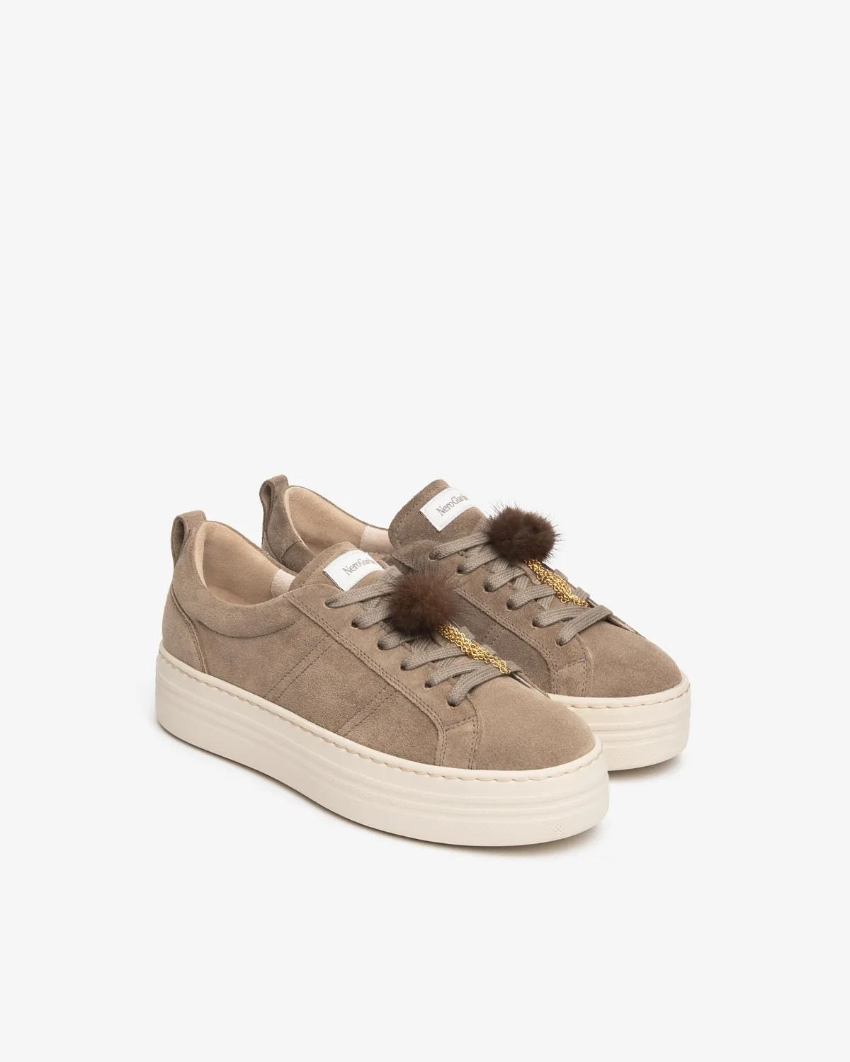 NeroGiardini sneakers piele intoarsa dama platforma 4 cm