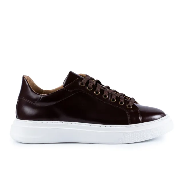 Lucas Shoes 510 Chile sneakers maro închis piele naturală