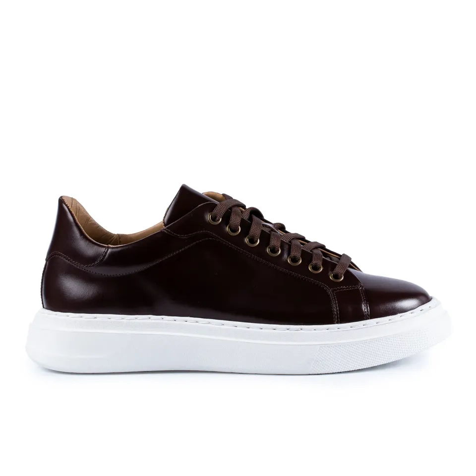Lucas Shoes 510 Chile sneakers maro închis piele naturală