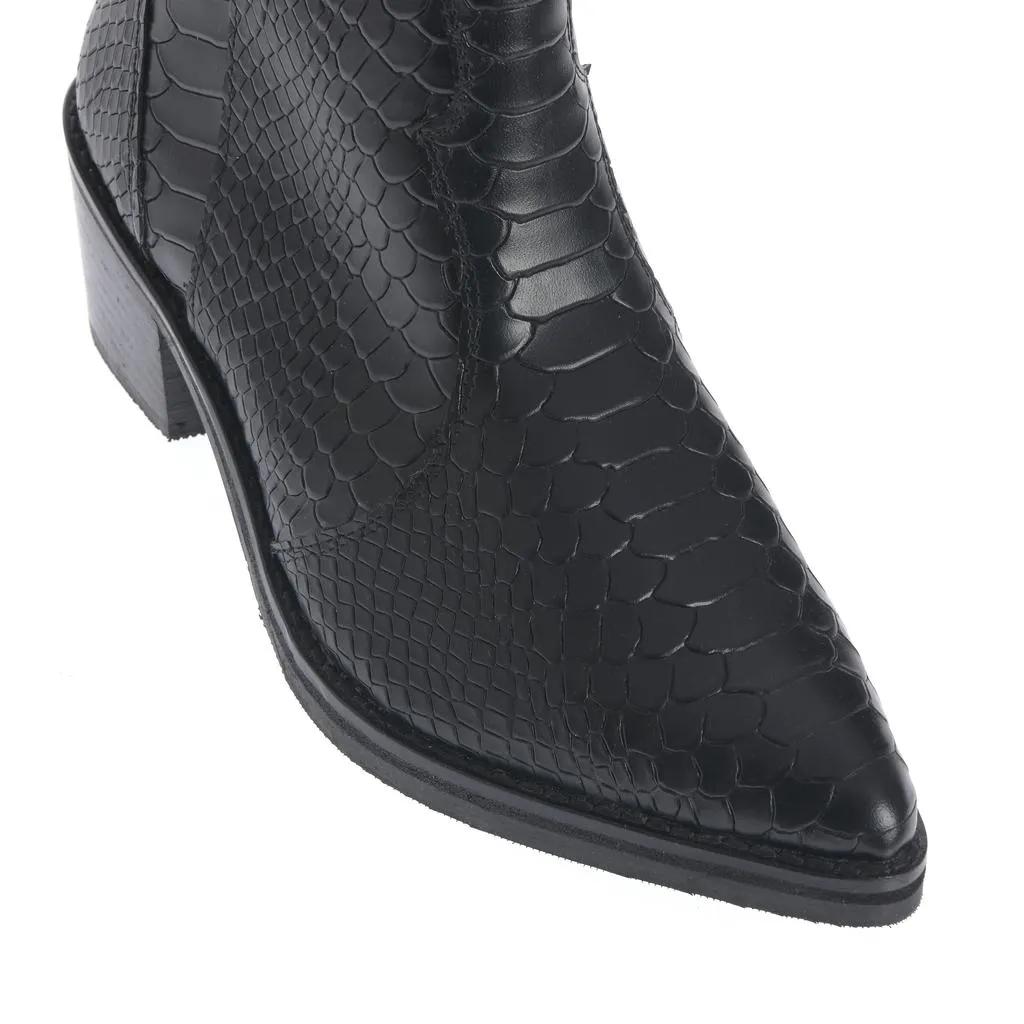 Ana Urbana Shoes Brussels ciocate negre toc mic gros