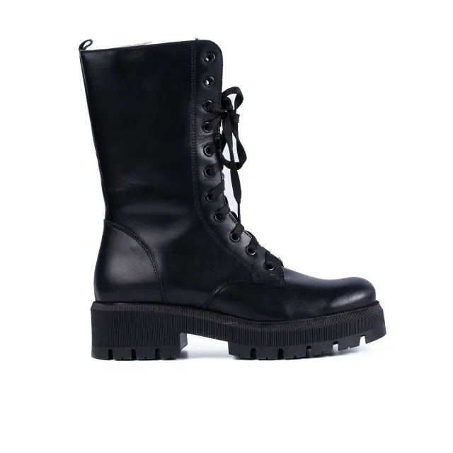 Lucas Shoes 402 ghete damă negru piele naturală