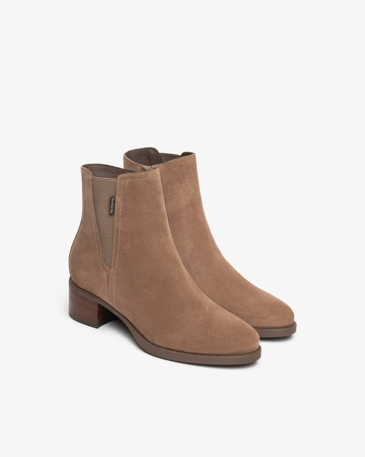 NeroGiardini ghete chelsea dama piele intoarsa toc 4cm