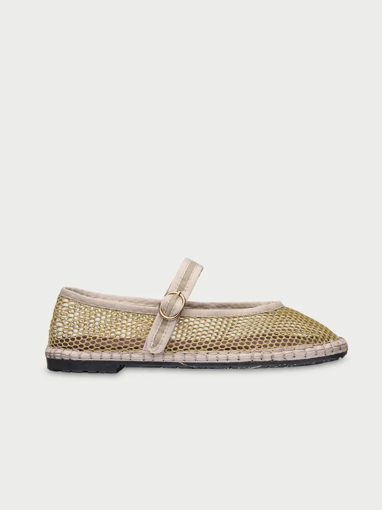 Flagelus Isabella Khaki balerini kaki plasă