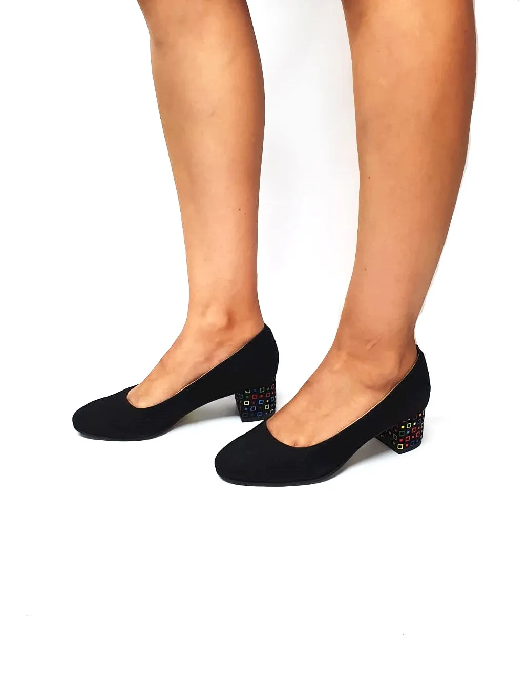 Catinca Shoes A6 NAPC pantofi dama piele naturala negri patratele