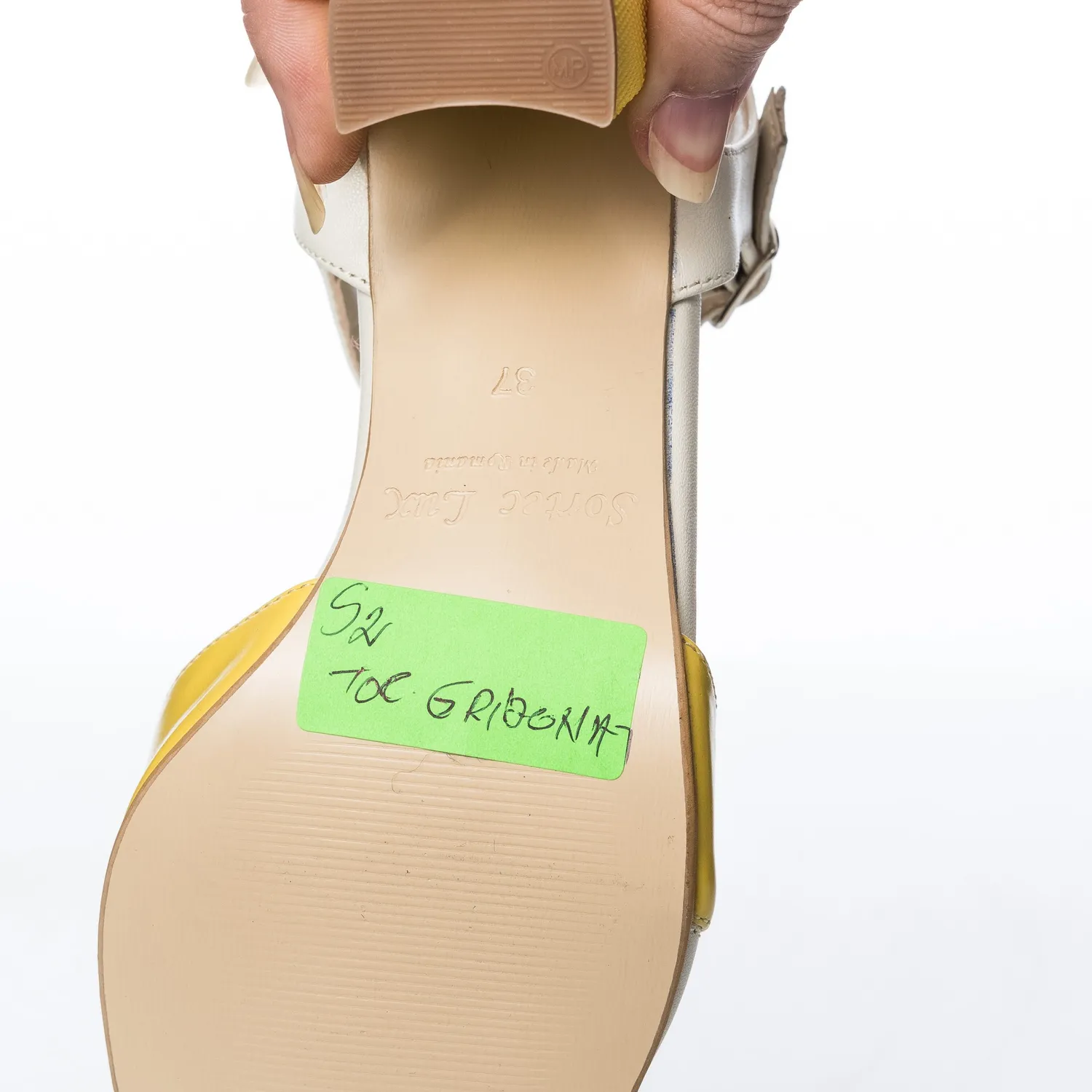 Catinca Shoes S2 BG sandale piele bej galben