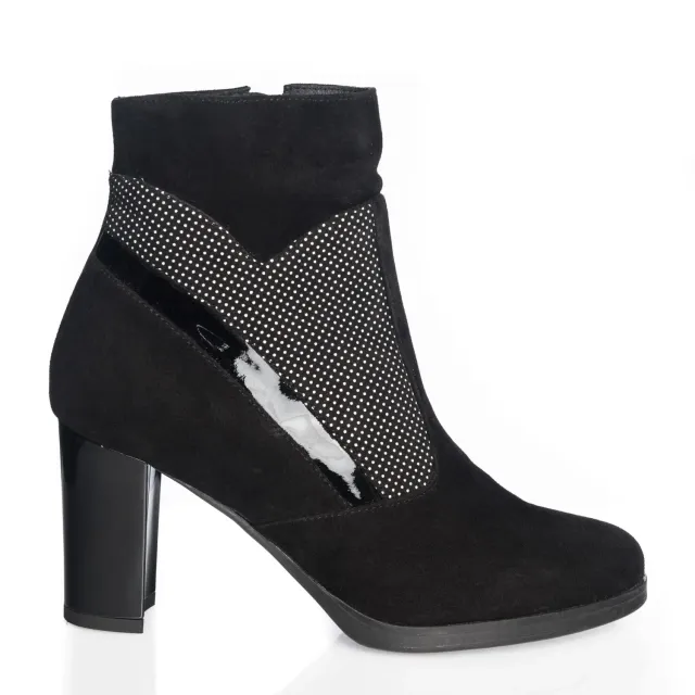 Catinca Shoes GX26 NAP ghete dama piele negru antilopa