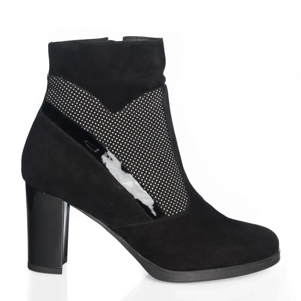 Catinca Shoes GX26 NAP ghete dama piele negru antilopa