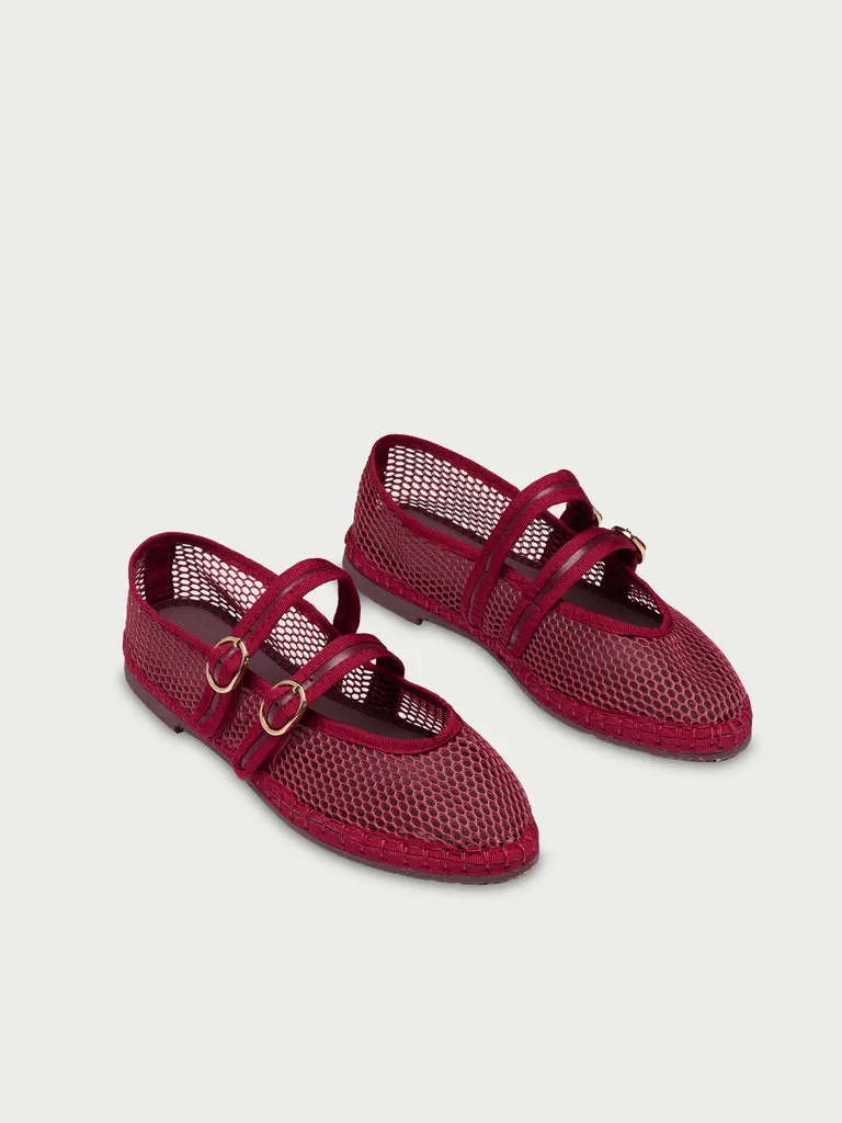 Flagelus Claire Mesh Garnet balerini visiniu plasa