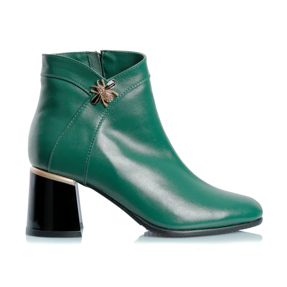 Catinca Shoes G441 VB ghete dama piele naturala verde