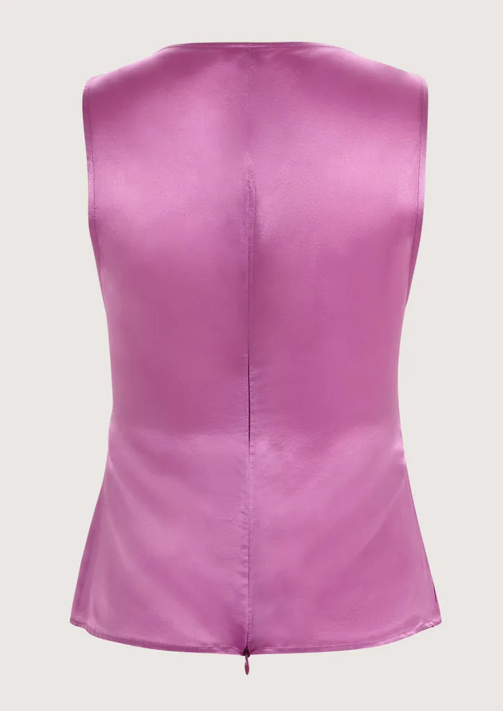 Flagelus Roller Pink top matase fuchsia