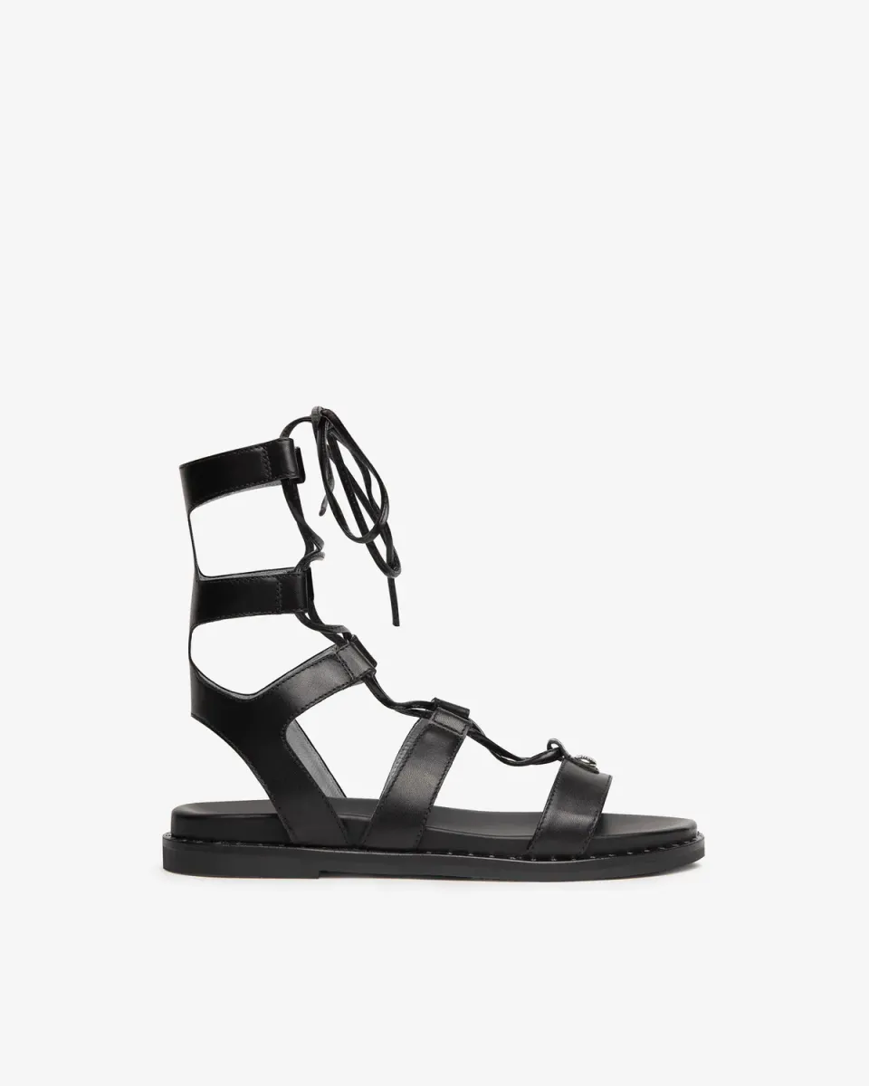 NeroGiardini sandale gladiator piele damă plate