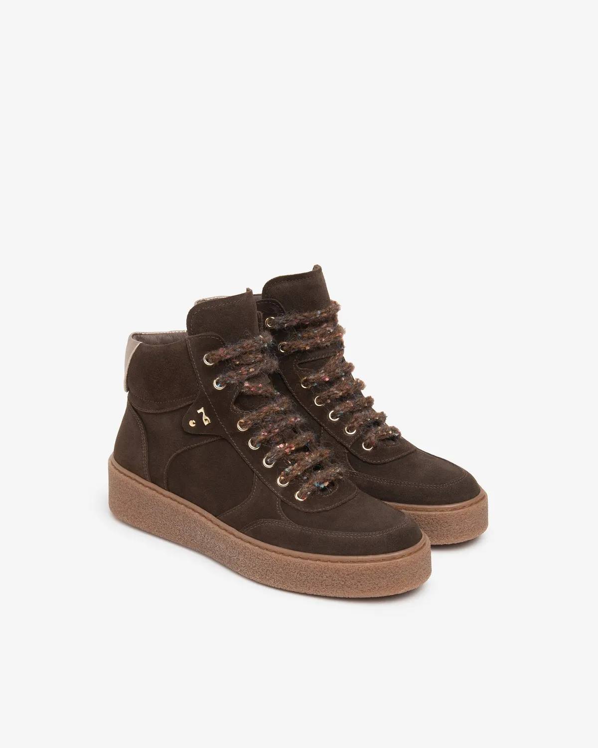 NeroGiardini Sneakers piele intoarsa high-top cu platforma