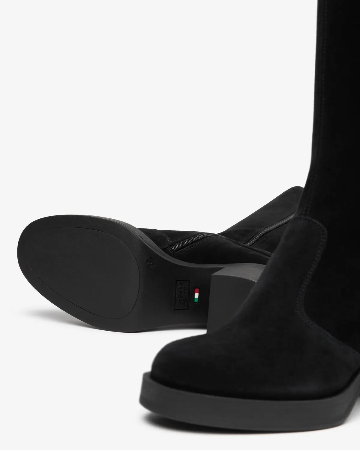 NeroGiardini cizme dama piele intoarsa toc 7,5 cm