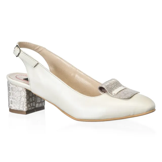 Catinca Shoes A85 BP sandale dama piele naturala bej pietricele