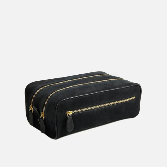 Cecilia Bringheli Laguna trusa cosmetica neagra piele intoarsa