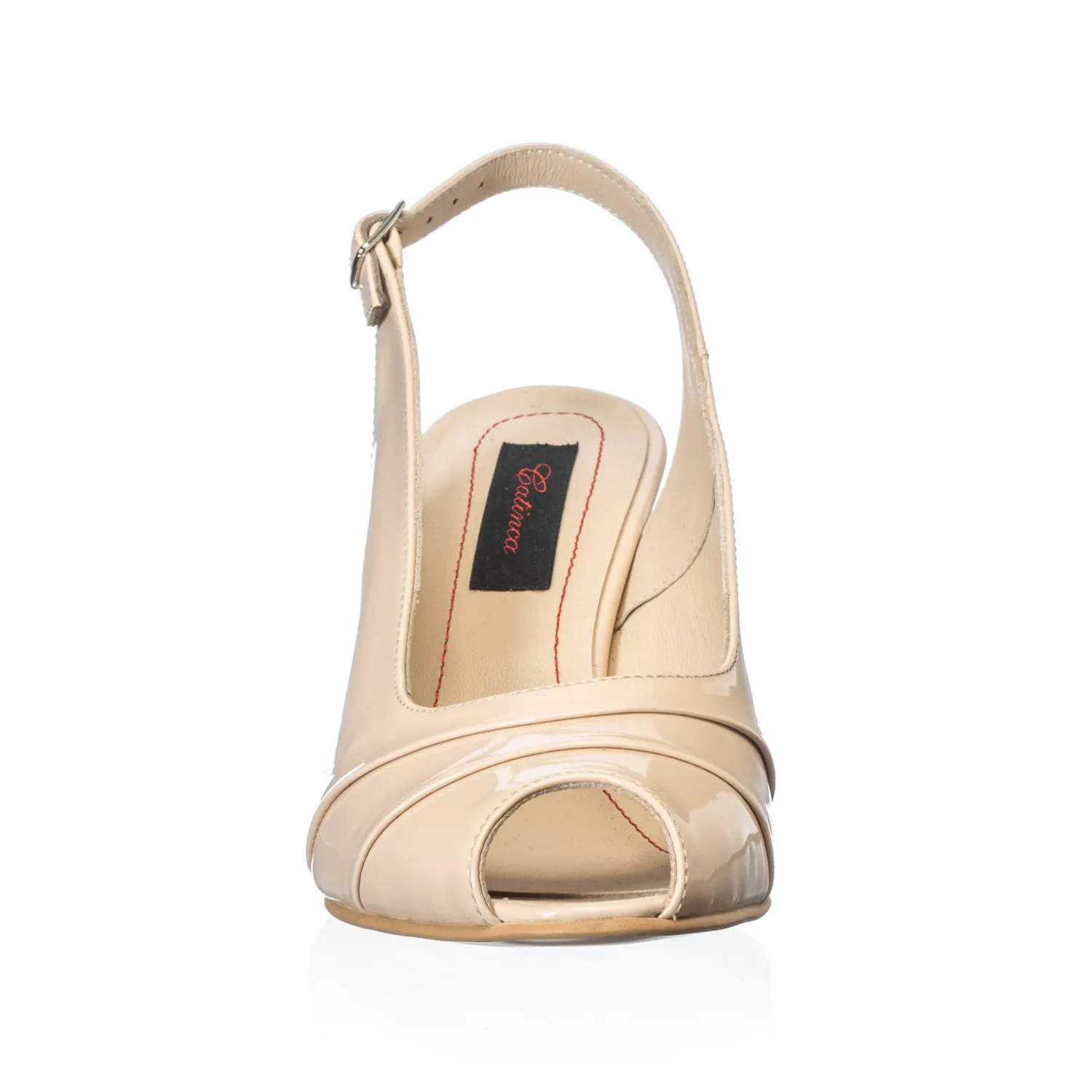 Catinca Shoes R9 LN sandale damă nude lac piele naturală