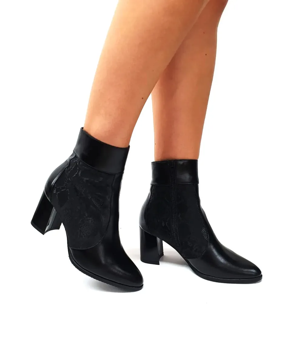 Catinca Shoes GX32 NBCN ghete piele negru croco