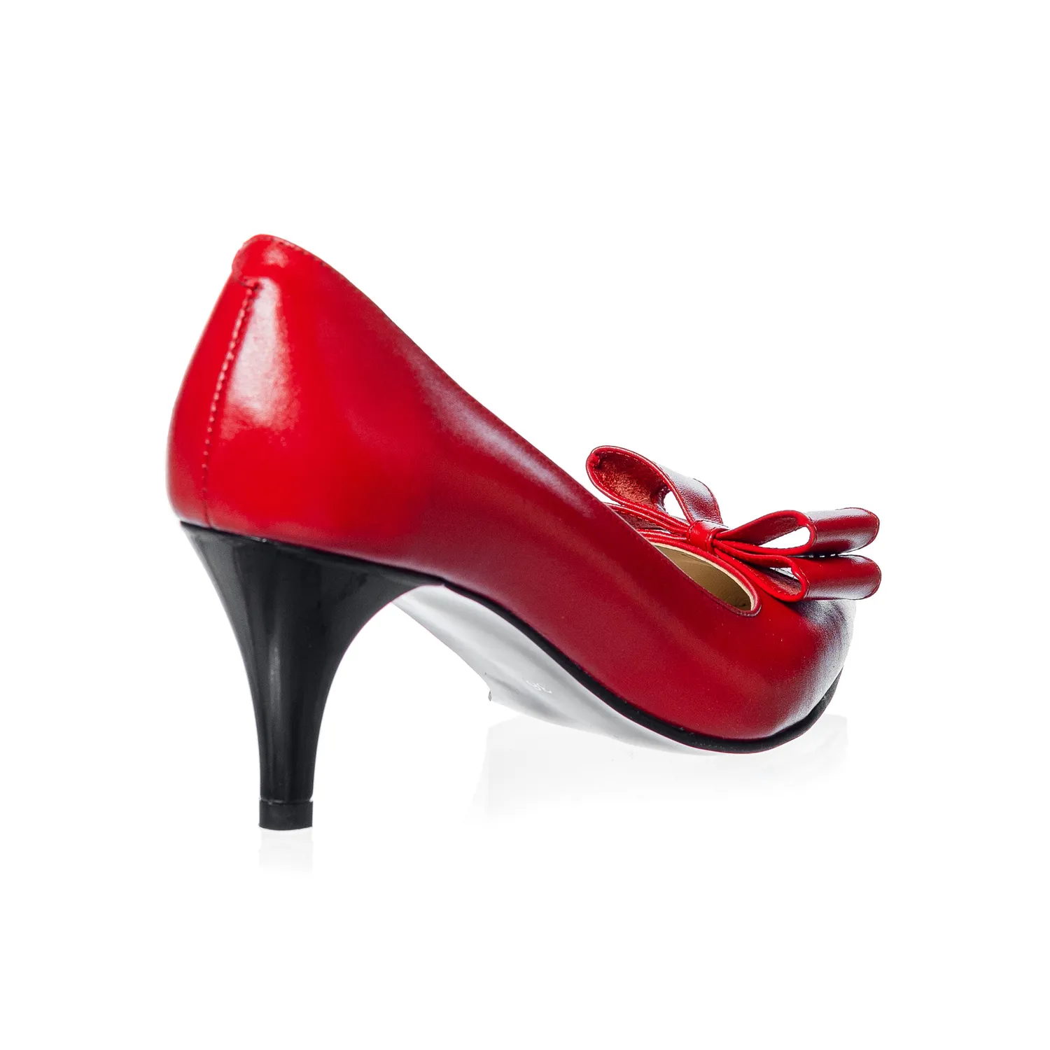 Catinca Shoes A20 RB pantofi dama piele naturala rosu funda