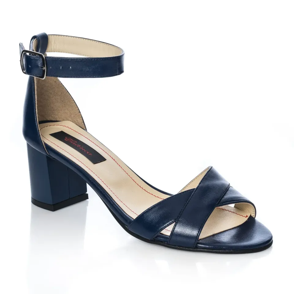 Catinca Shoes S4 B sandale dama piele naturala bleumarin