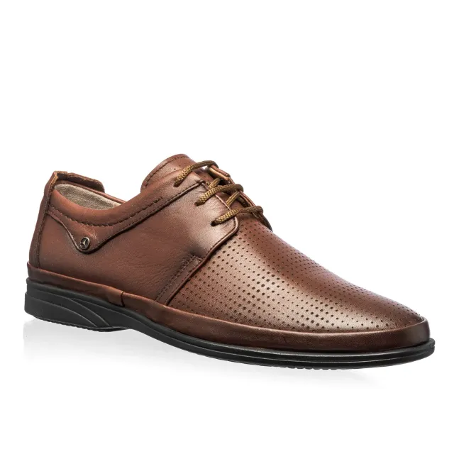 Catinca Shoes 650 MP pantofi barbati piele naturala maro perforat