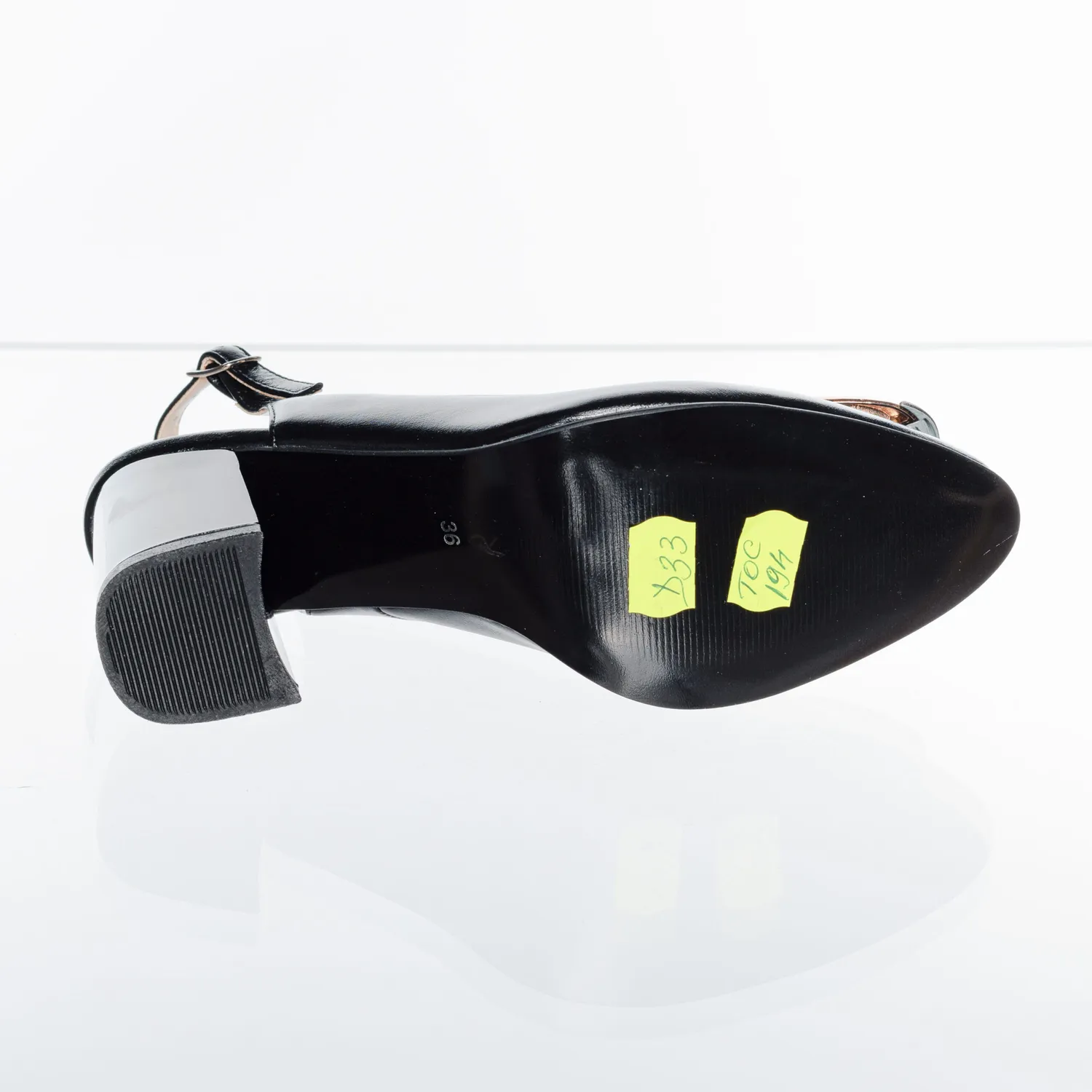 Catinca Shoes D33 sandale damă piele naturală negru box