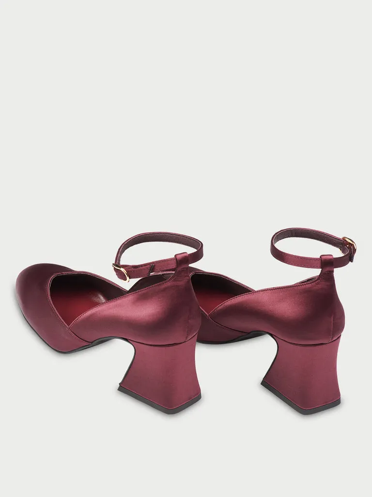 Flagelus The DOrsey Brunello pantofi satin bordo