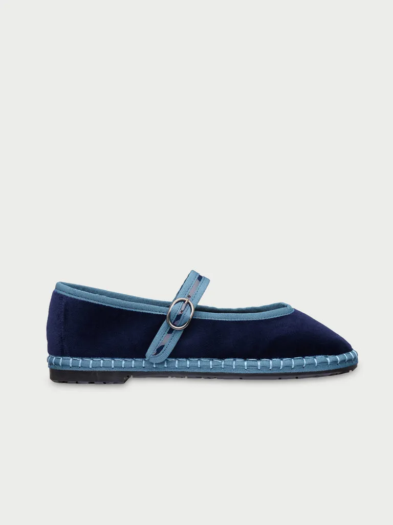 Flagelus Pierre Blue balerini bleumarin catifea