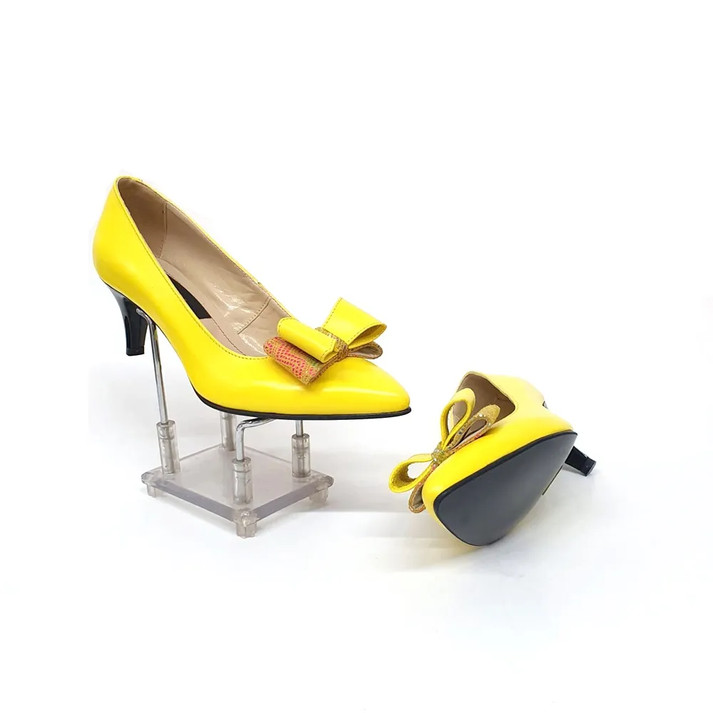 Catinca Shoes A20 GFM pantofi piele galben funda