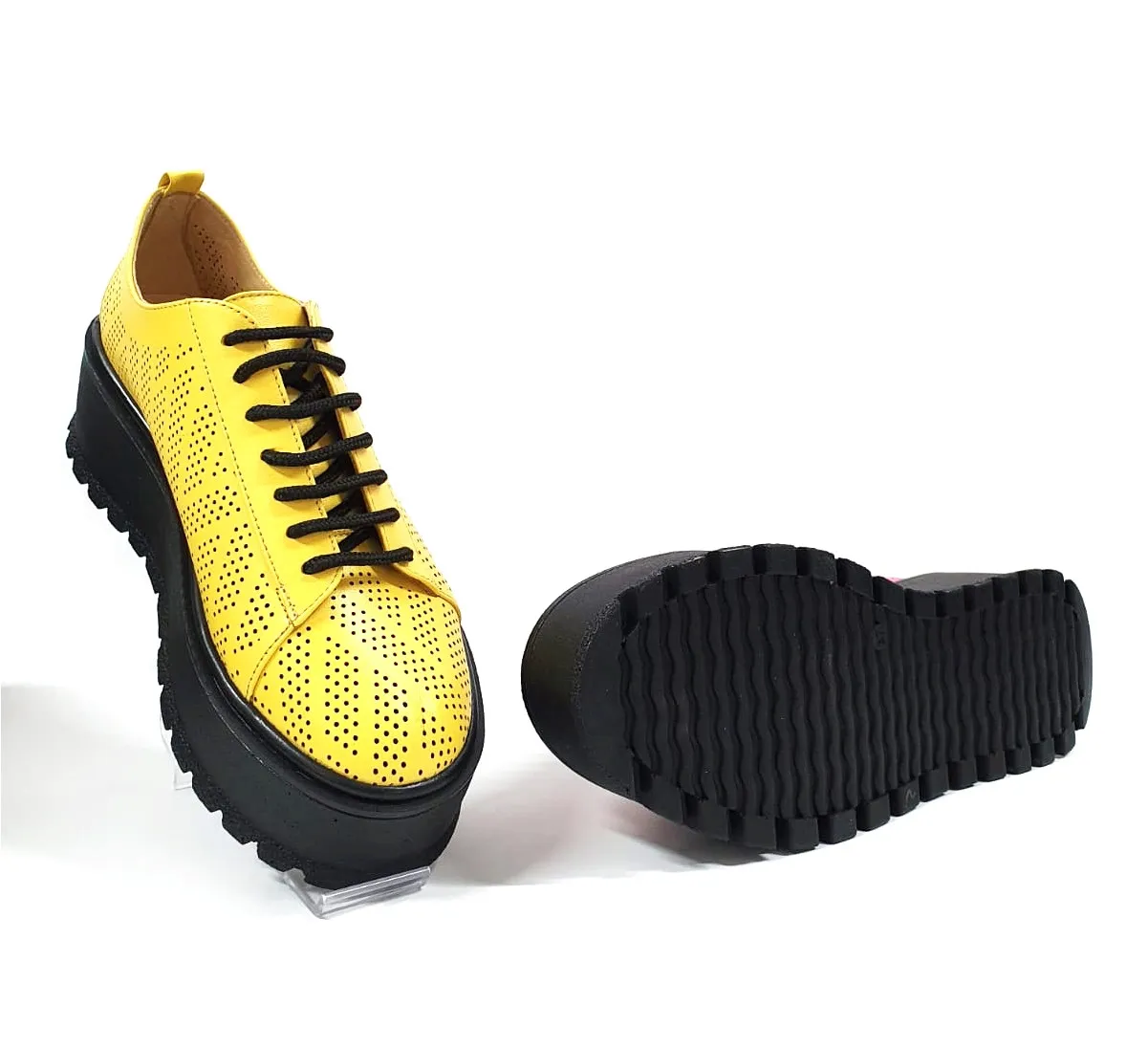 Catinca Shoes XP3 G pantofi dama galben perforati