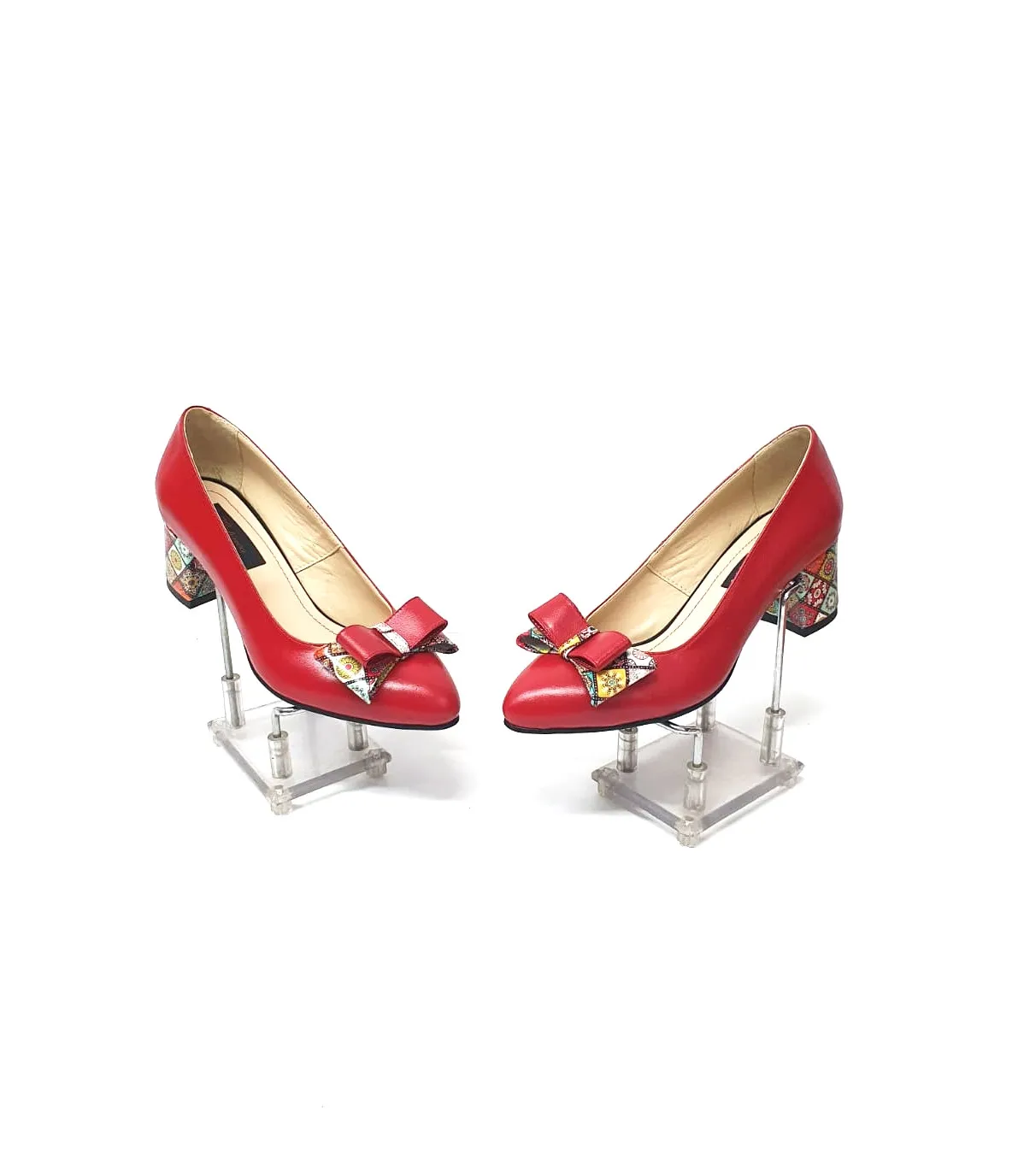 Catinca Shoes A12 RBP3D pantofi dama rosu piele naturala