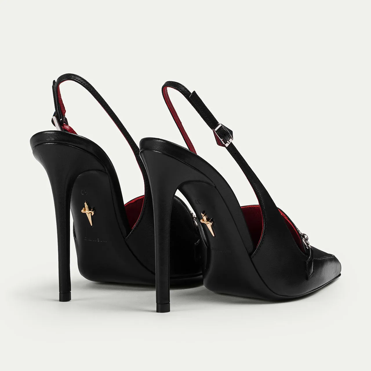 Cesare Paciotti Sedona pantofi slingback negri piele