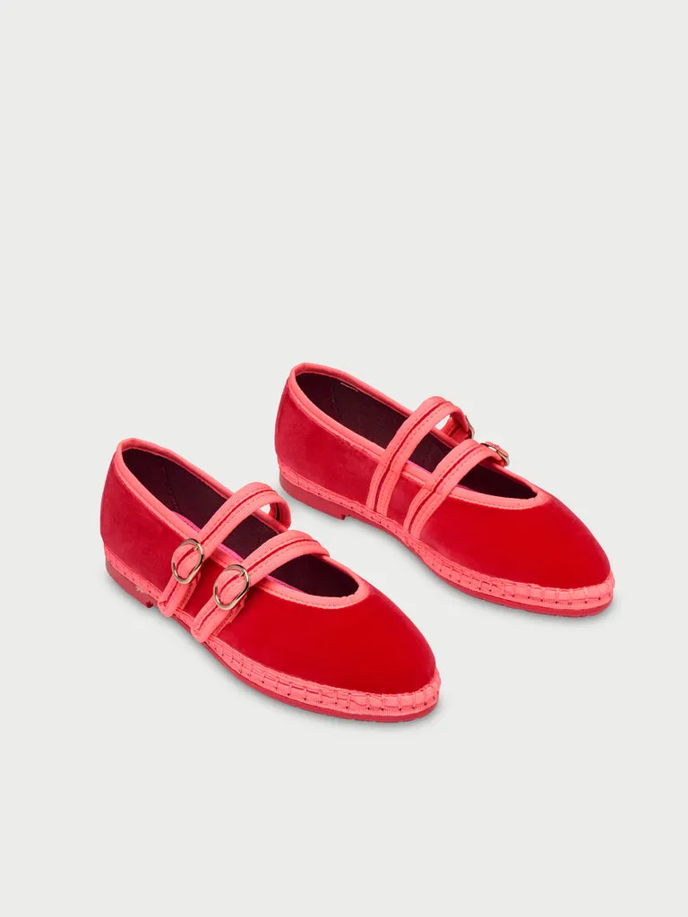 Flagelus Lady Claire Pink pantofi fuchsia catifea