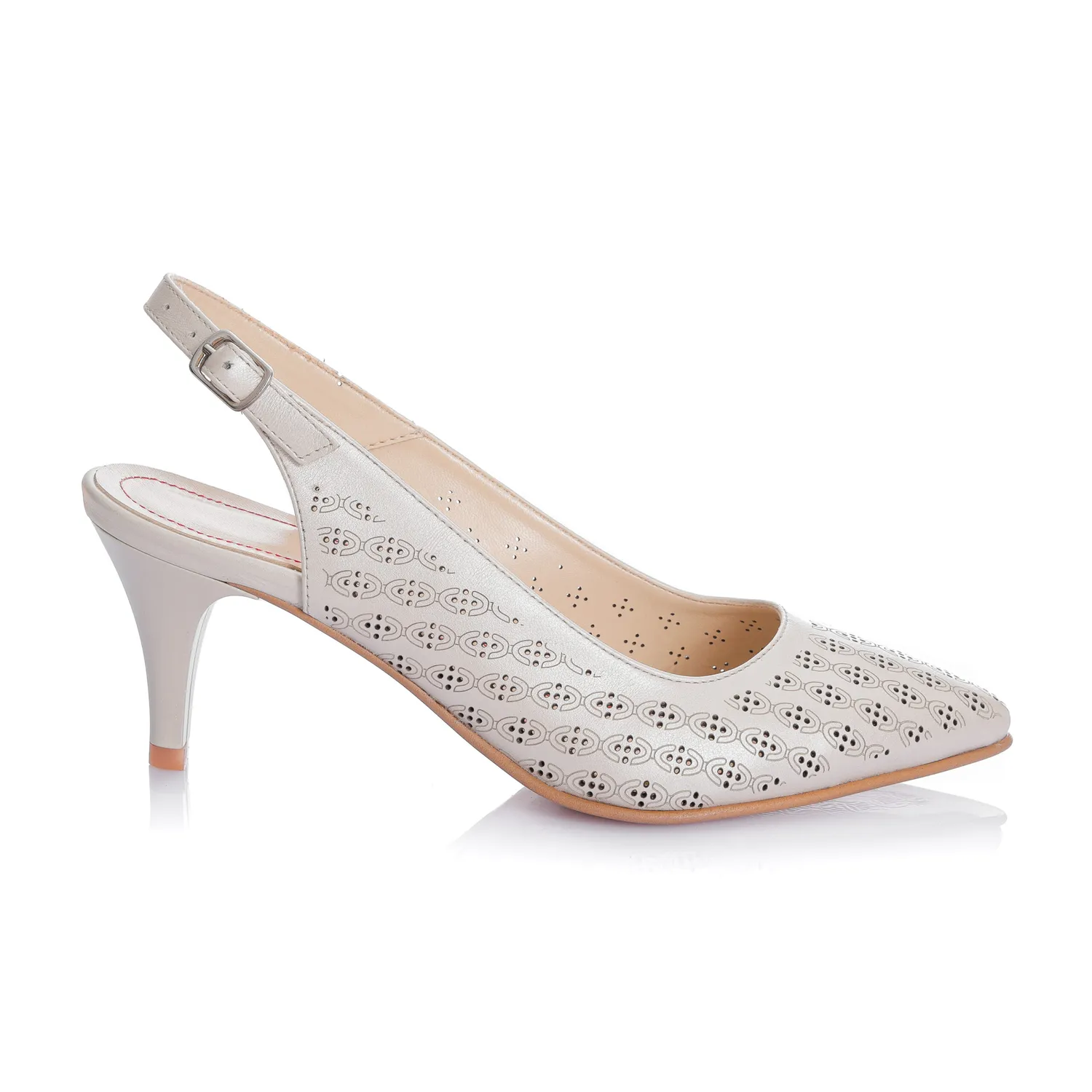 Catinca Shoes L018 BS sandale dama piele bej perforat