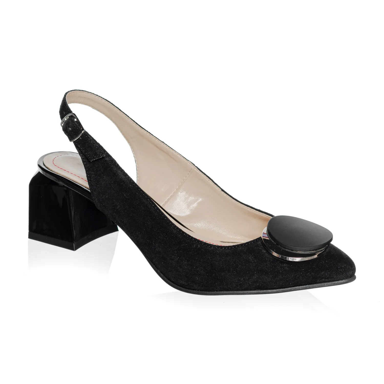 Catinca Shoes D32 NA sandale dama negre piele antilopa