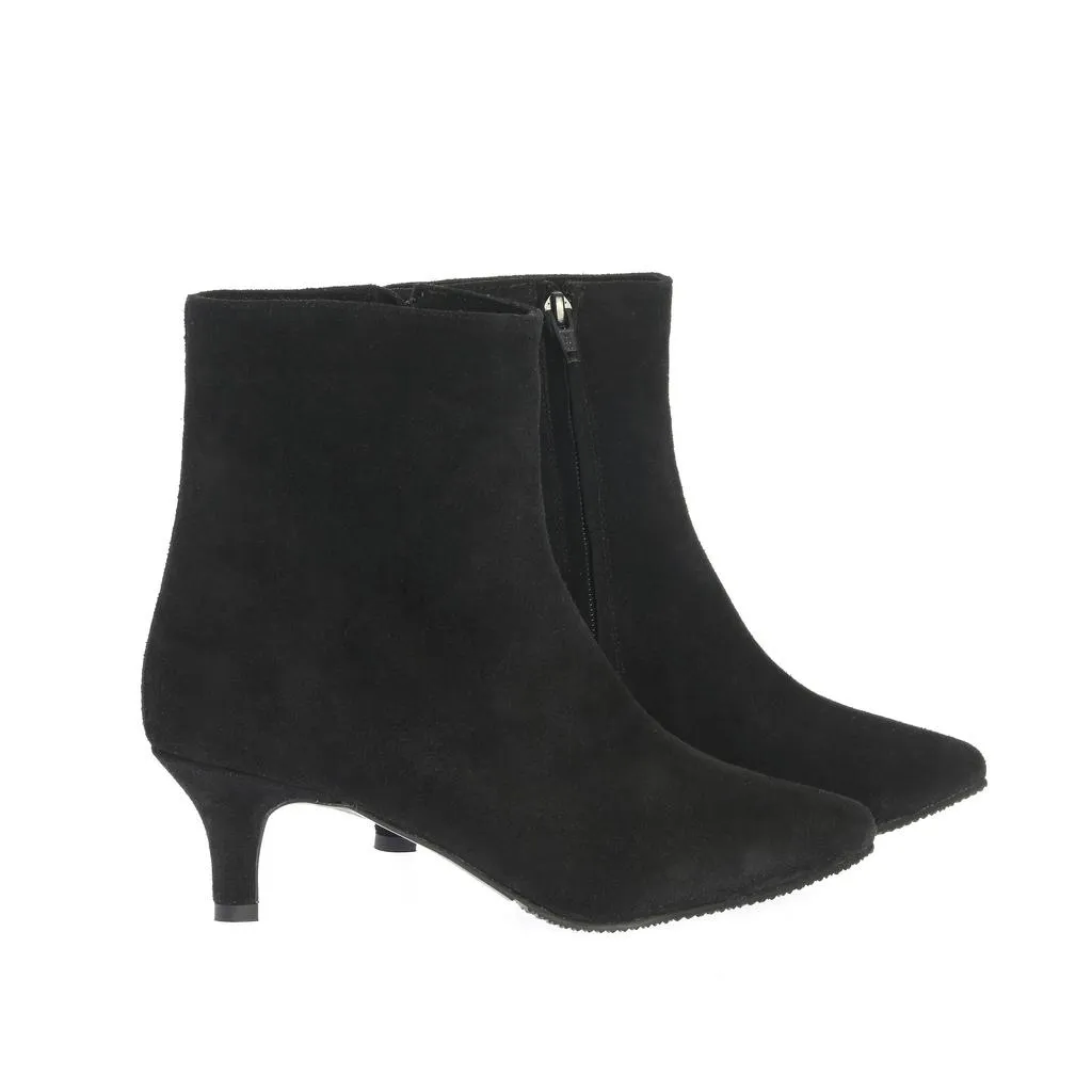 Ana Urbana Selena botine piele intoarsa negre
