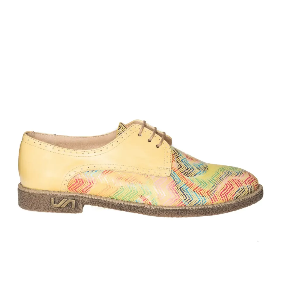 Catinca Shoes G10 GM pantofi dama piele galben multicolor