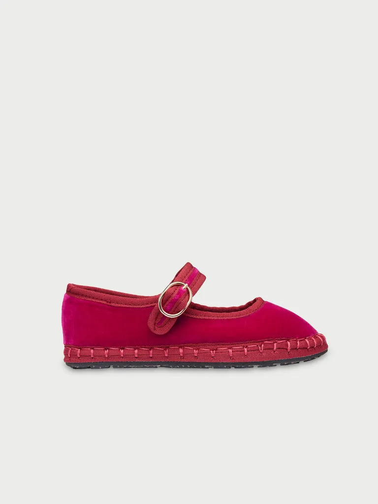 Flagelus Pip Kids pantofi fuchsia catifea